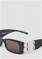 Balenciaga Dynasty Rectangle Sunglasses unisex Black