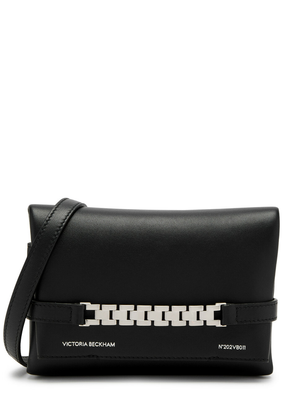 Victoria Beckham Chain Mini Leather Pouch - Black - One Size