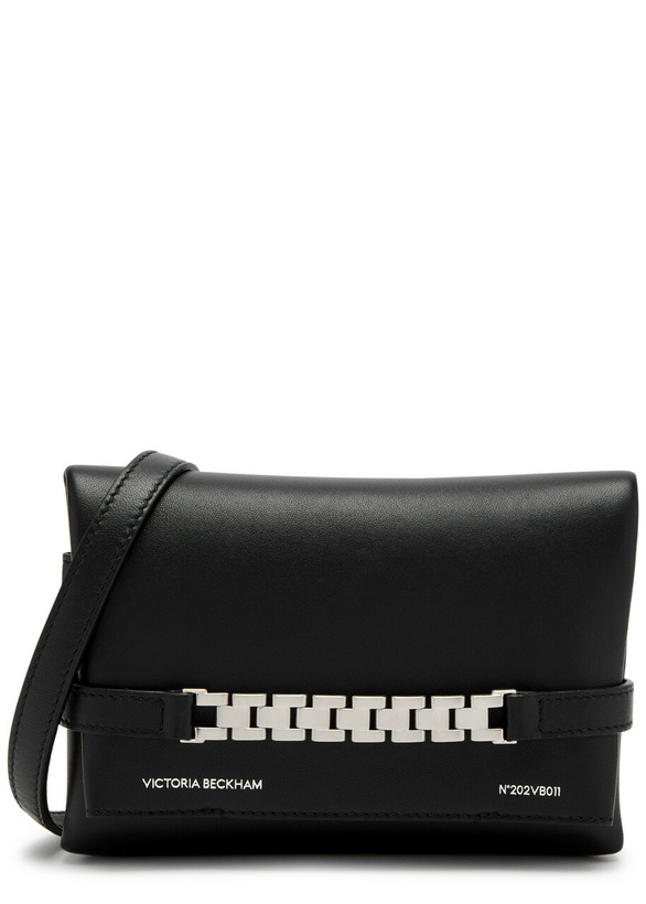 Photo: Victoria Beckham Chain Mini Leather Pouch - Black - One Size
