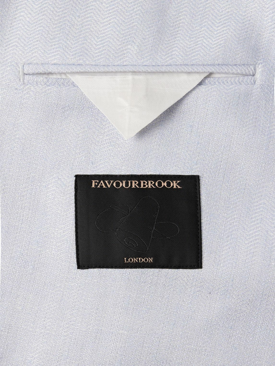 Favourbrook - Slim-Fit Herringbone Linen and Silk-Blend Suit Jacket - Blue