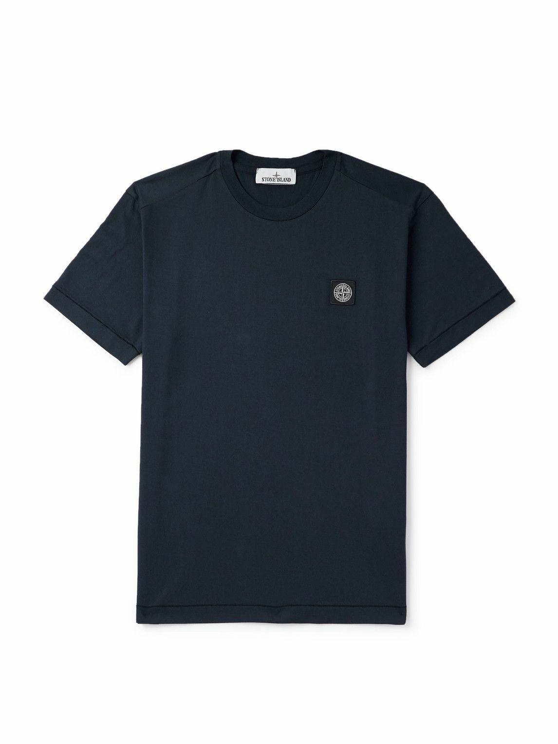 Stone Island Logo-print Cotton T-shirt Dark Blue Stone Island