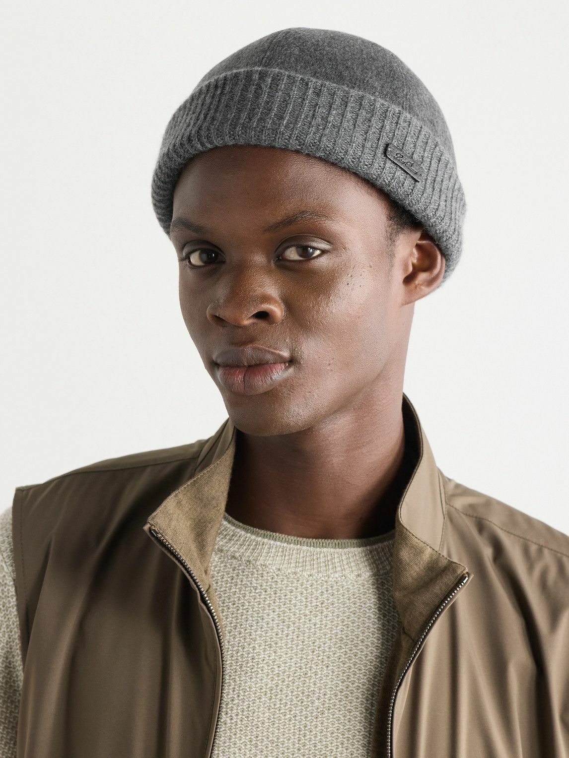 Loro Piana - Logo-Appliquéd Storm System® Cashmere Beanie - Gray