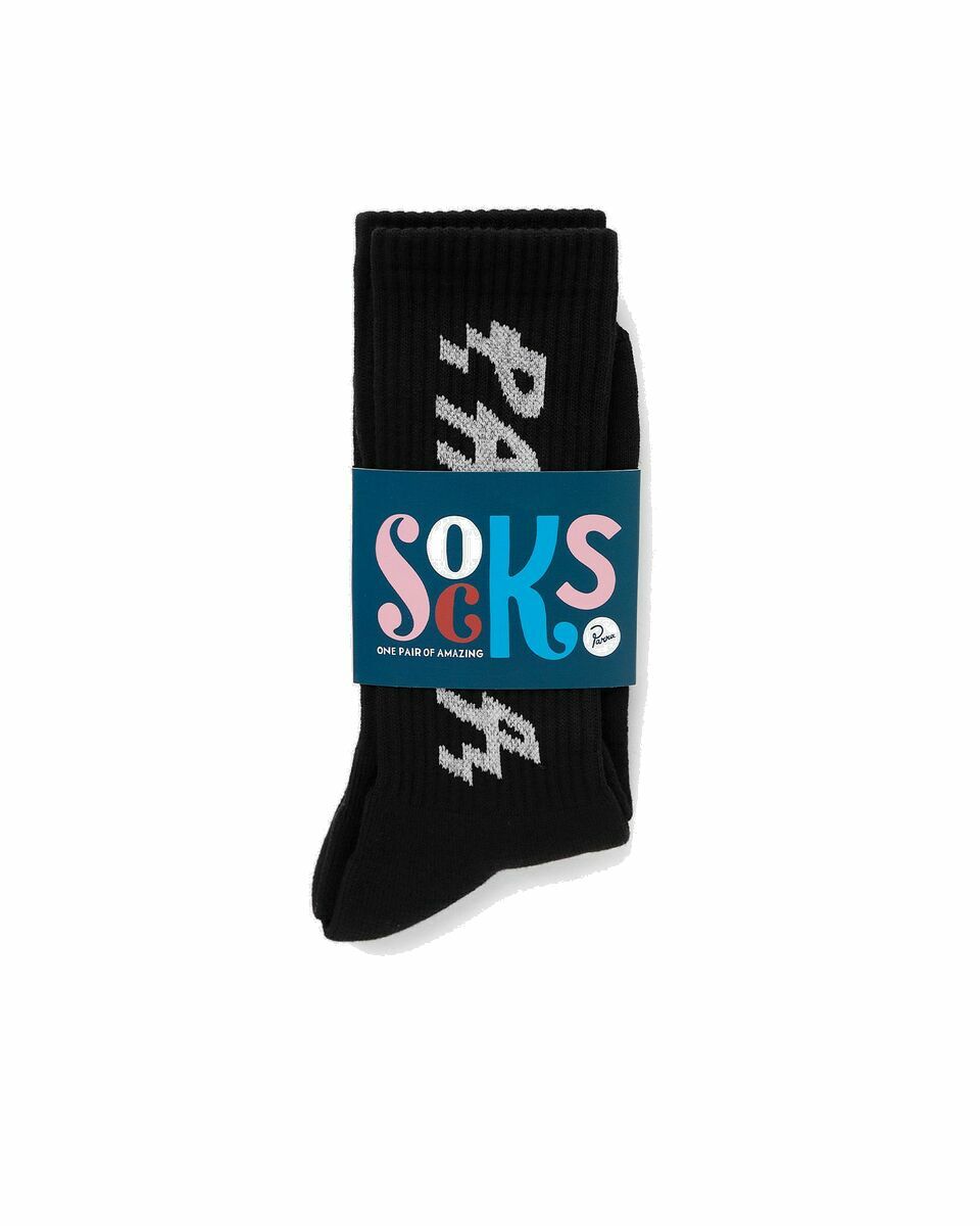 Photo: By Parra Spiked Logo Crew Socks Black - Mens - Socks