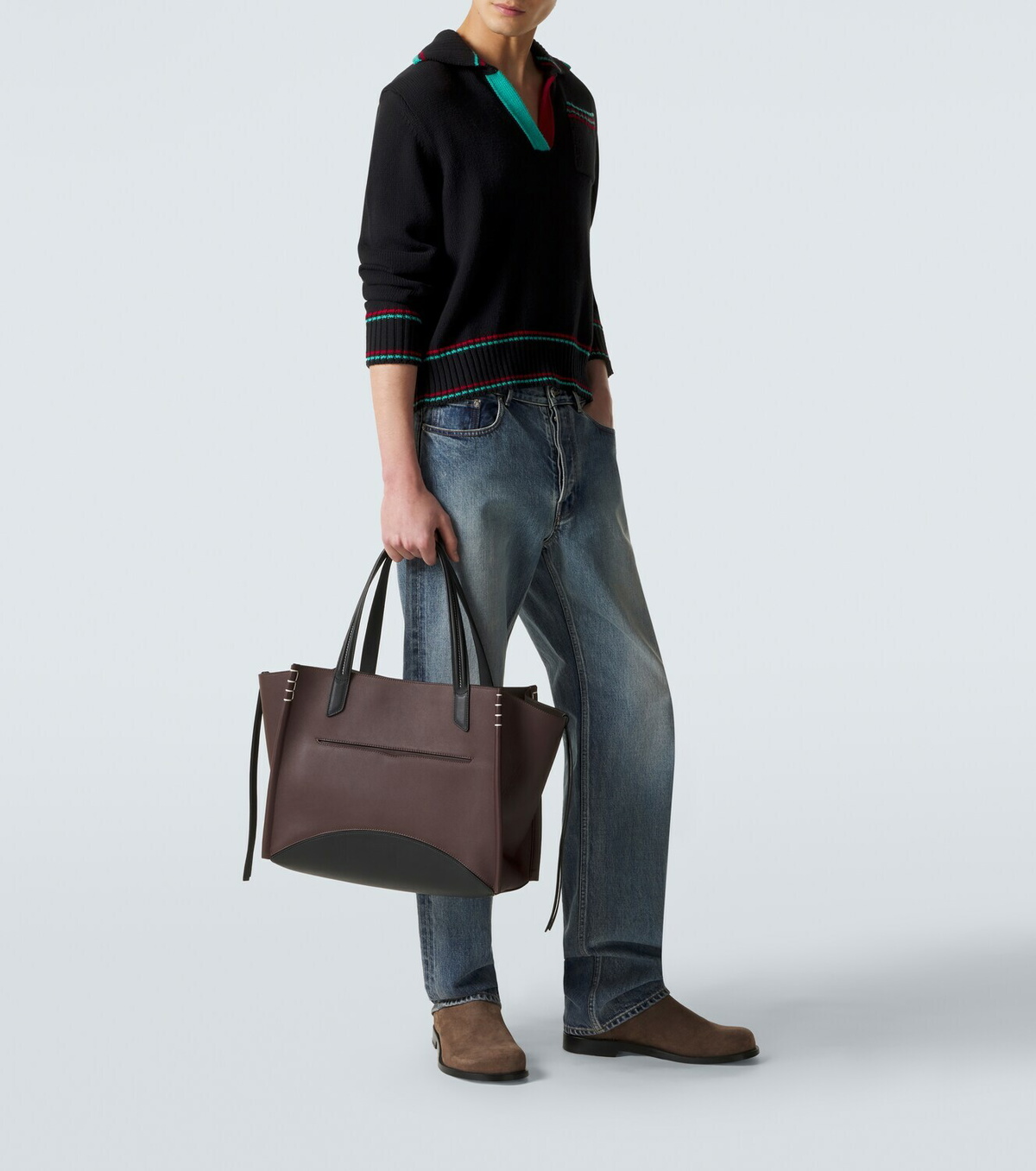 JW Anderson Loafer Cabas leather tote bag