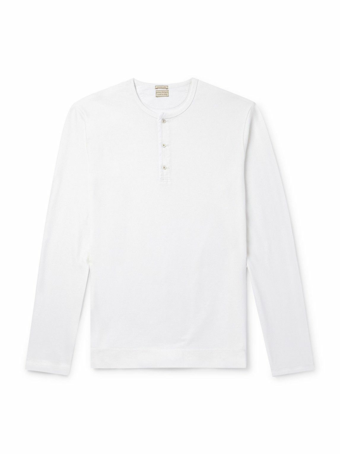 Massimo Alba - Manchester Cotton-Jersey Henley T-Shirt - White
