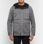Theory - Checked Shell Hooded Jacket with Detachable Gilet - Gray