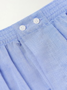 Derek Rose - Amalfi Cotton Boxer Shorts - Blue