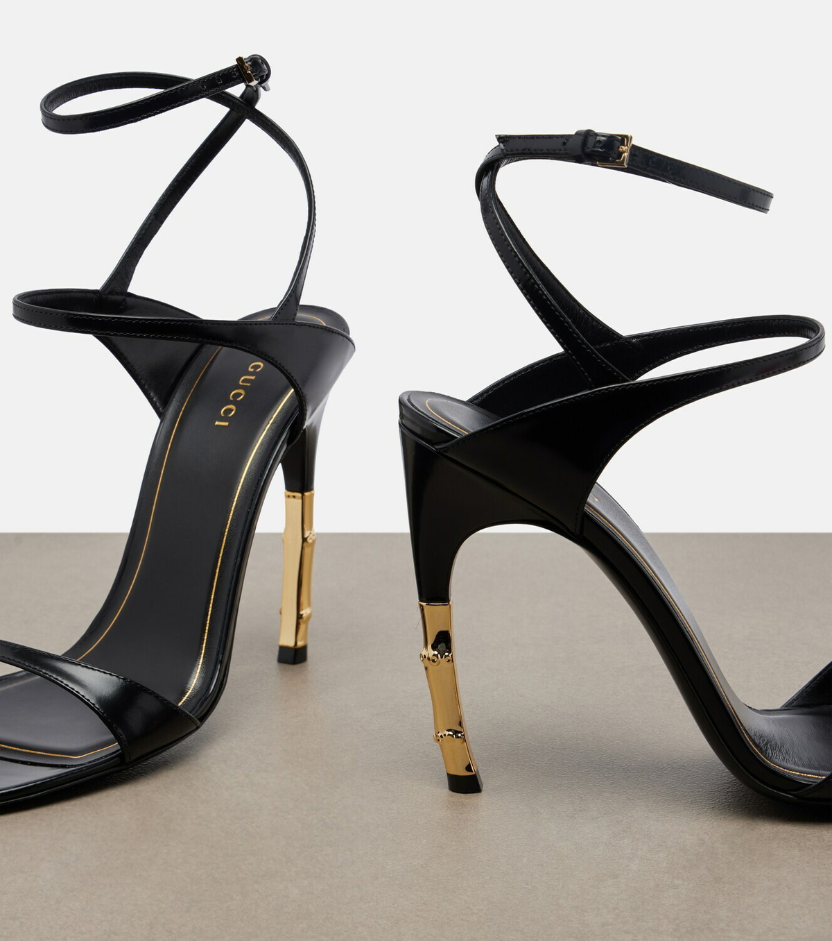 Gucci Castello leather slingback sandals