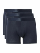 CDLP - Three-Pack Stretch-Lyocell Boxer Briefs - Blue