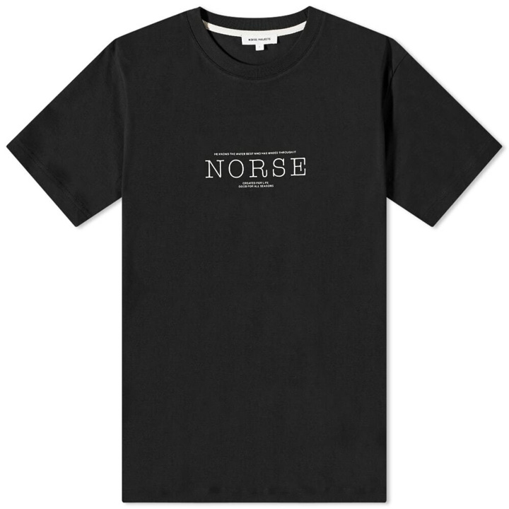 Photo: Norse Projects Men's Johannes Norse Logo T-Shirt in Black