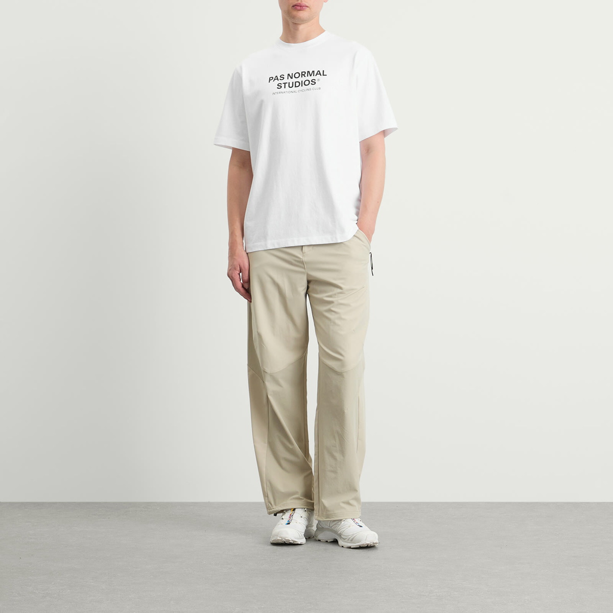 Pas Normal Studios Men's Off-Race Logo T-Shirt in White