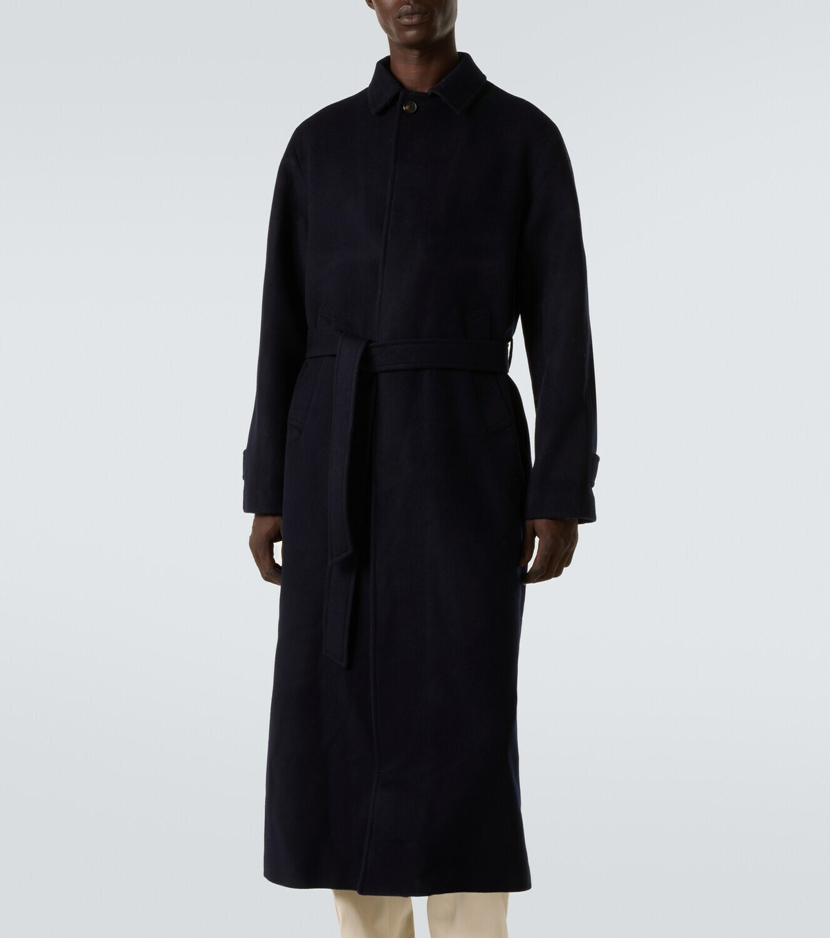 Saman Amel Belted wool overcoat