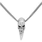 Emanuele Bicocchi Silver Skull Horn Necklace