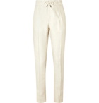 Isaia - Linen Drawstring Trousers - Neutrals