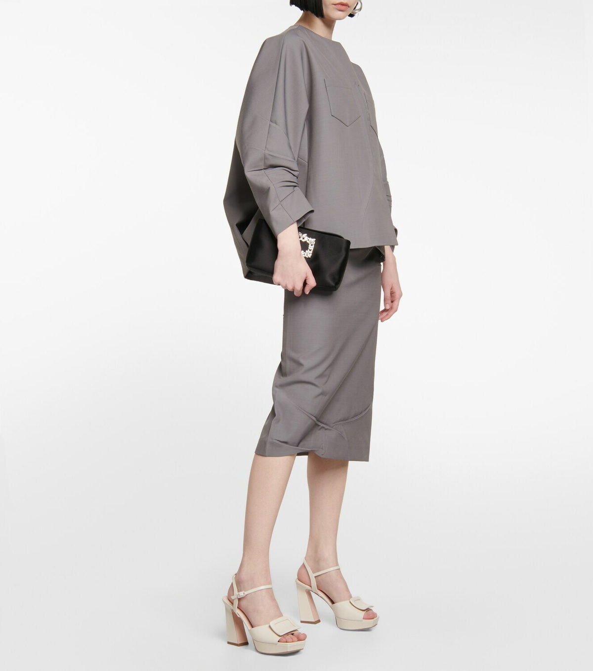 Roger Vivier Buckle leather platform sandals Roger Vivier