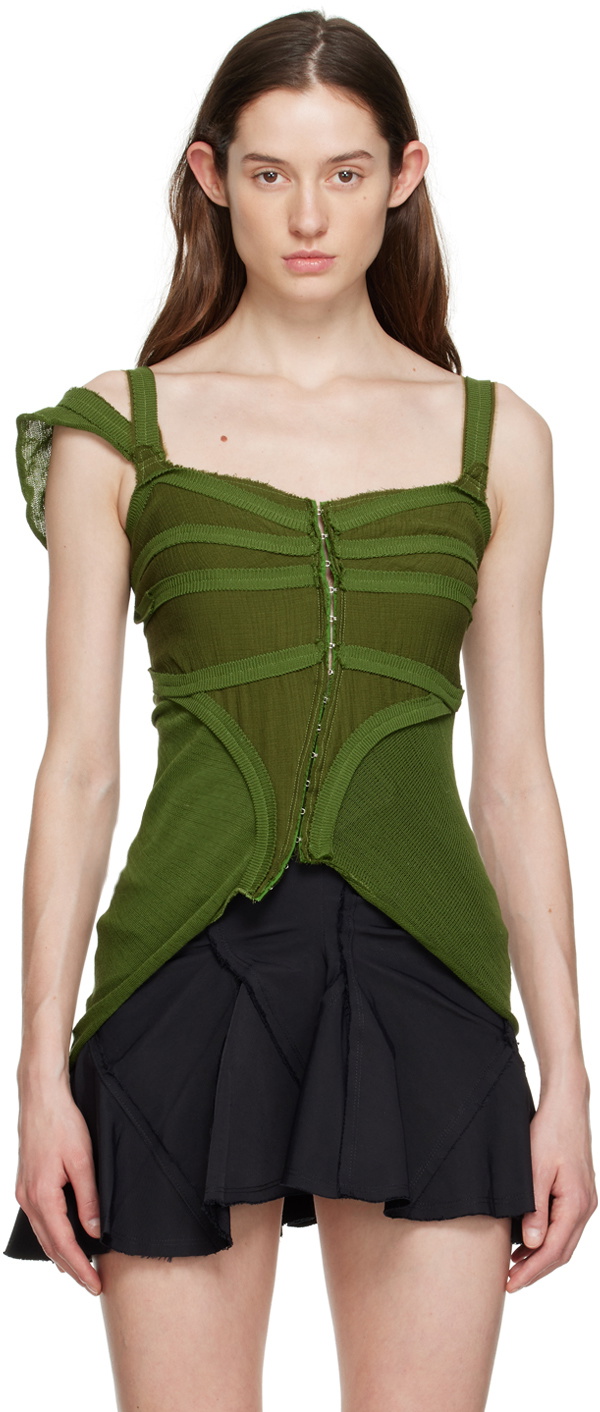 Talia Byre Green Tape Tank Top