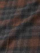 Charvet - Checked Cotton-Flannel Shirt - Brown
