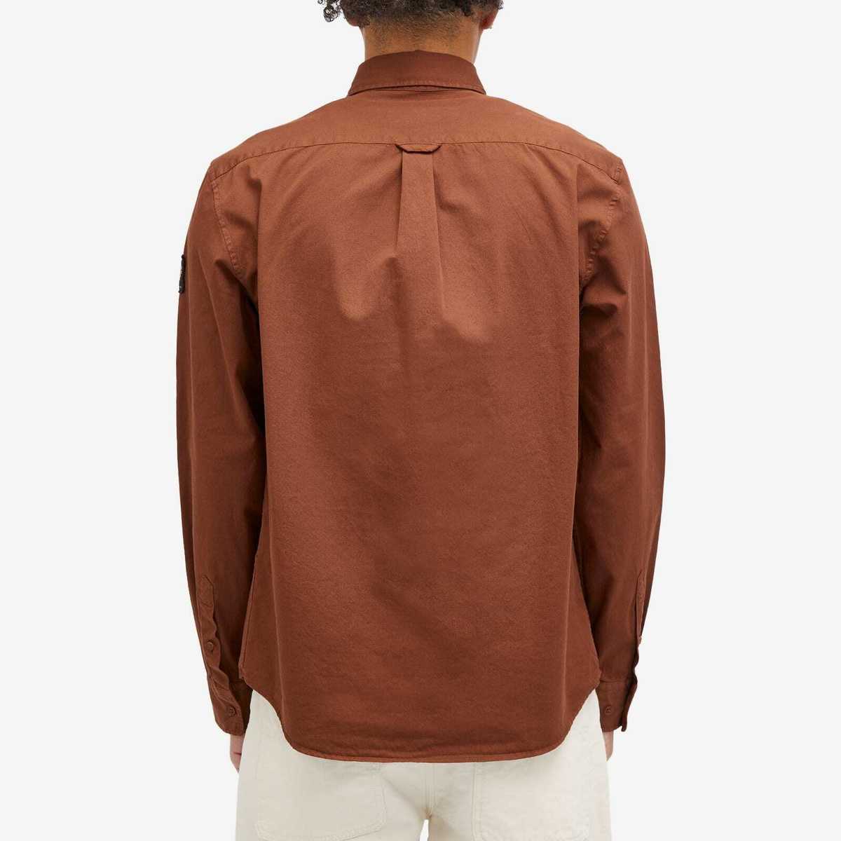 Belstaff Men's Scale Garment Dyed Shirt in Orange