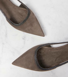 Brunello Cucinelli Suede ballet flats