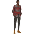 Greg Lauren Red Plaid Shirt