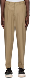 BEAMS PLUS Beige Ivy Wide Trousers