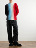 Sacai - Tie-Dyed Wool-Blend Sweater - Black