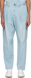 rito structure Blue Pleated Jeans