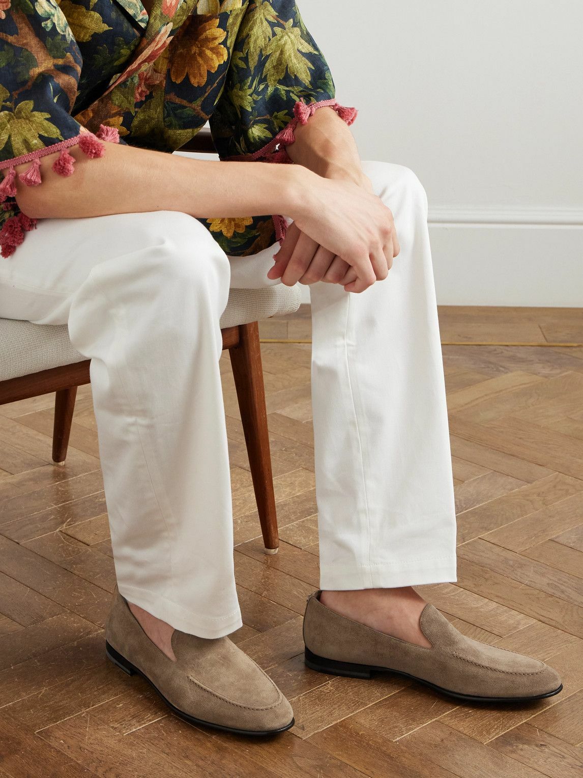 Dolce&Gabbana - Logo-Embellished Suede Loafers - Brown Dolce