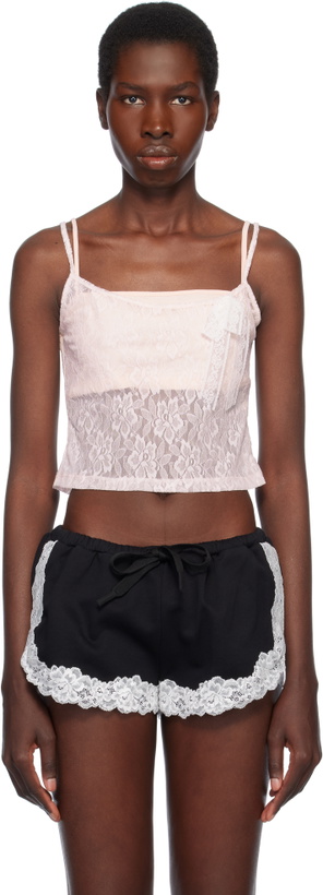 Photo: Yuhan Wang Pink Rose Lace Camisole