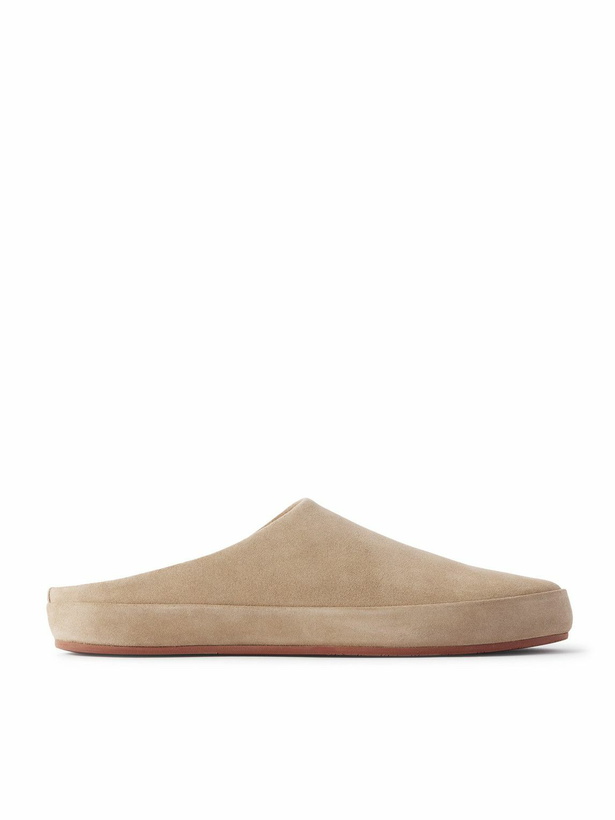 Photo: Loro Piana - Tomori Suede Mules - Brown