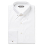 TOM FORD - White Slim-Fit Pinned-Collar Double-Cuff Cotton-Poplin Shirt - Men - White