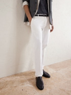 Altea - Dumbo Tapered Cotton-Blend Gabardine Trousers - White