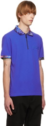 Versace Jeans Couture Blue Zip Polo