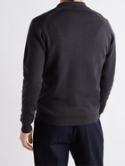 JOHN SMEDLEY - Rutherford Slim-Fit Merino Wool Zip-Up Sweater - Gray