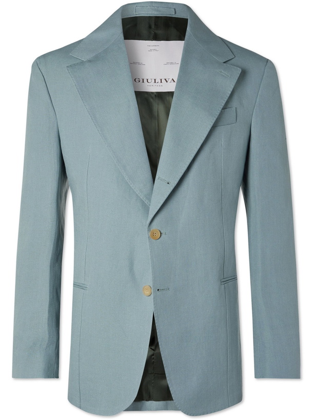 Photo: GIULIVA HERITAGE - Alfonso Linen Suit Jacket - Blue