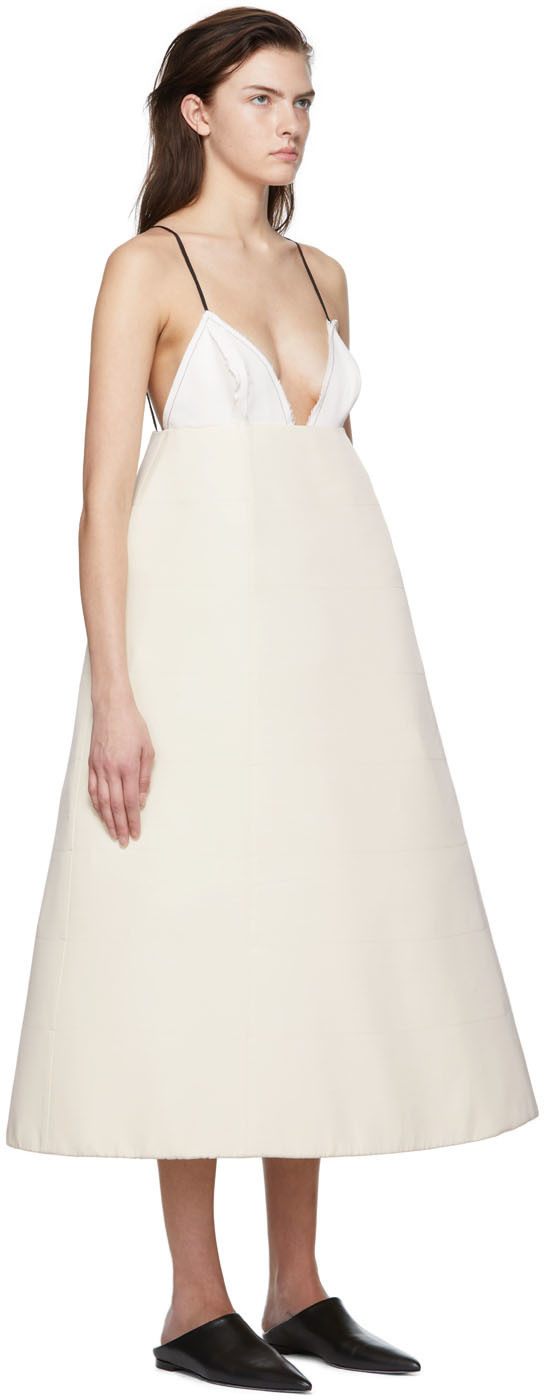 KHAITE Off-White 'The Oma' Midi Dress Khaite