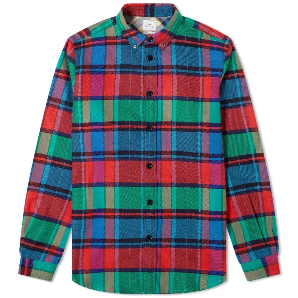 Photo: Paul Smith Button Down Heavy Flannel Check Shirt