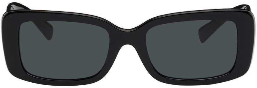 Valentino Garavani Black Rectangular Sunglasses Valentino