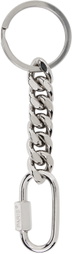 IN GOLD WE TRUST PARIS Silver Curb Chain Keychain