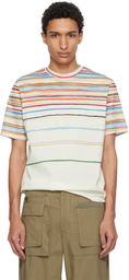 Paul Smith Off-White 'Painted Signature Stripe' T-shirt