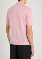 Casablanca Crystal-embellished Merino Wool Polo Shirt Pink