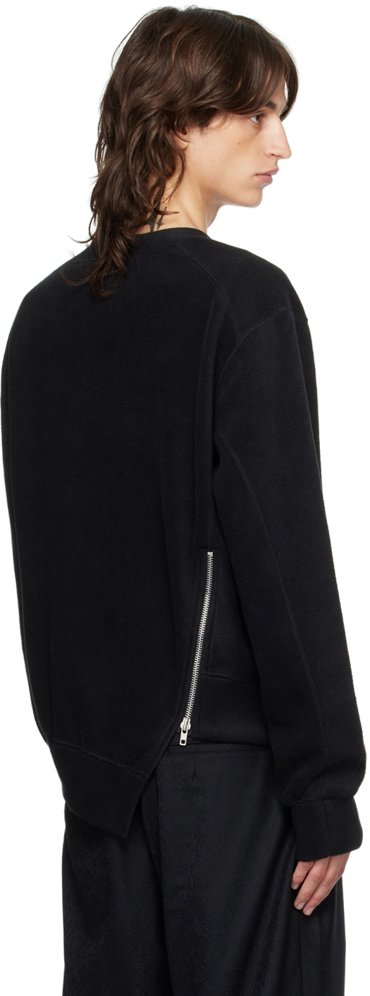 Comme des Garçons Homme Deux Black Zip Sweatshirt