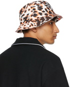 We11done Orange Leopard Bucket Hat