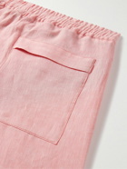 Loro Piana - Arizona Straight-Leg Linen Drawstring Bermuda Shorts - Pink
