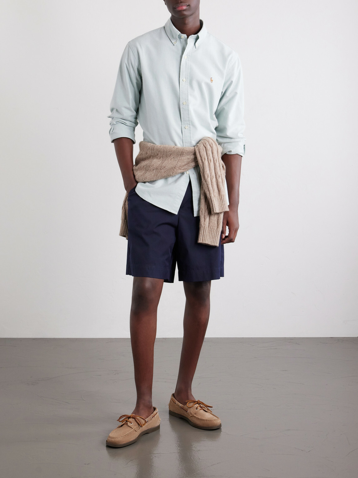 Polo Ralph Lauren - Button-Down Collar Logo-Embroidered Cotton Shirt - Green