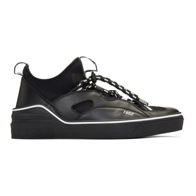 Photo: Givenchy Black and White George V High-Top Sneakers