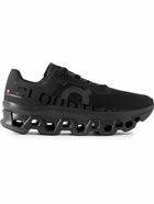 ON - Cloudmonster Rubber-Trimmed Mesh Running Sneakers - Black