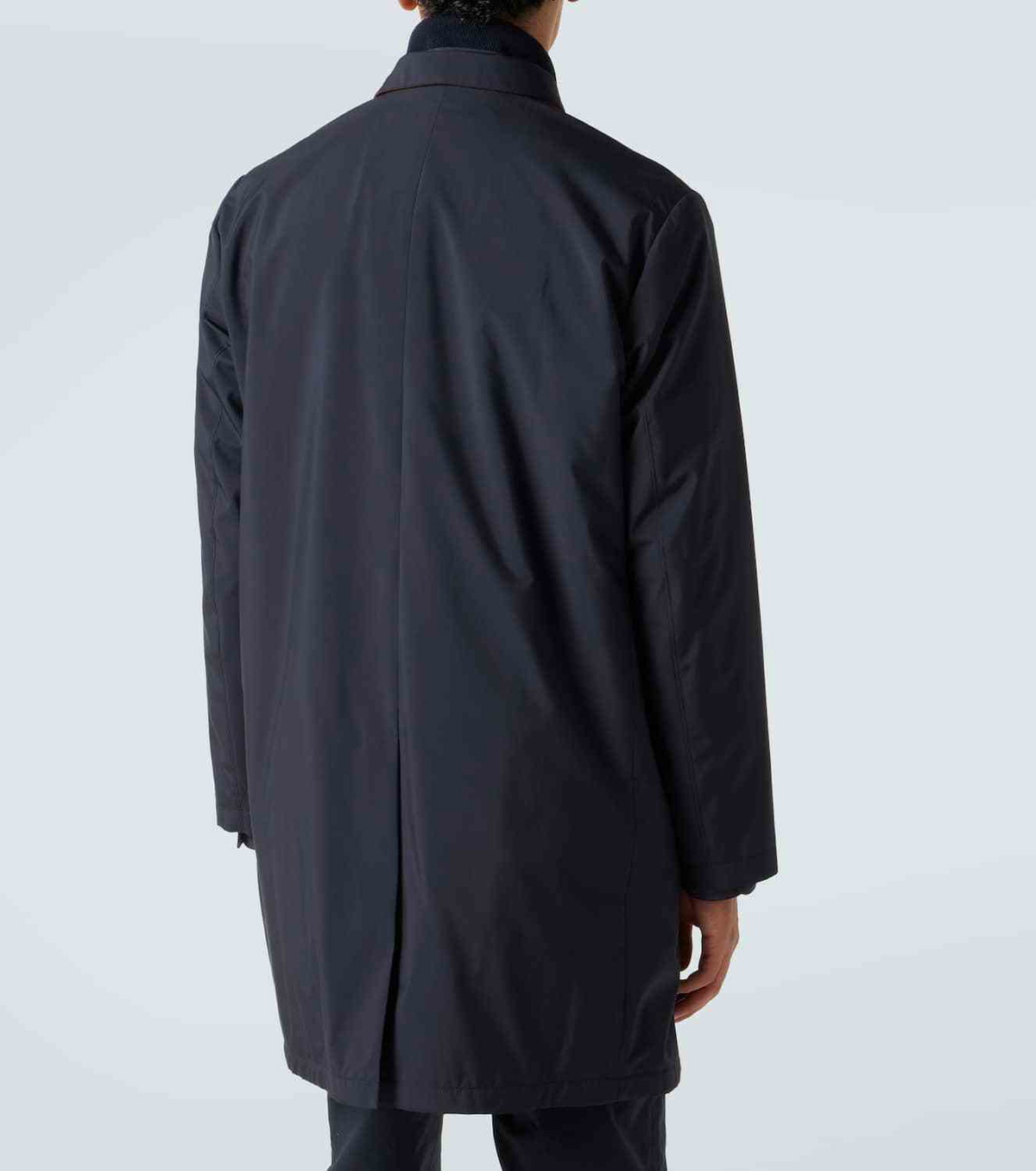 Loro Piana Windmate® suede-trimmed coat