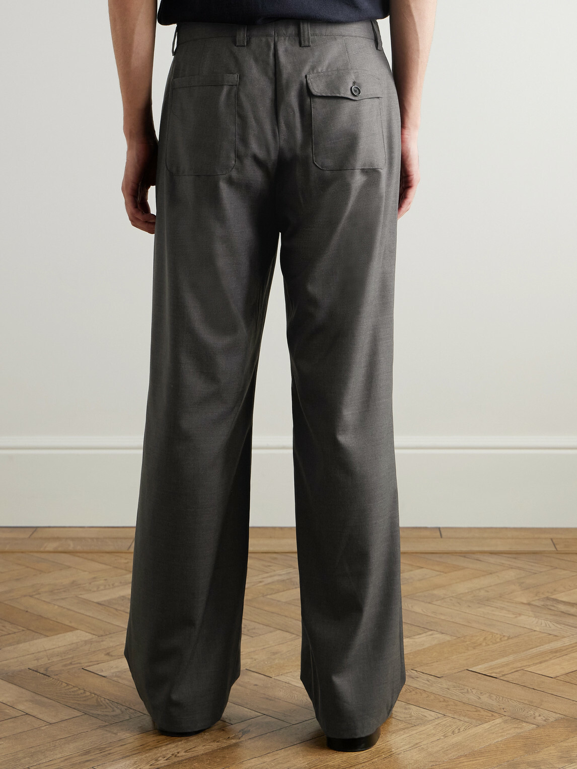 Oliver Spencer - Orsman Wide-Leg Pleated Woven Trousers - Gray