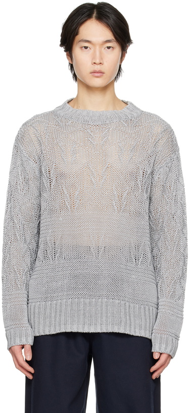 Photo: Th products Gray Semi-Sheer Sweater